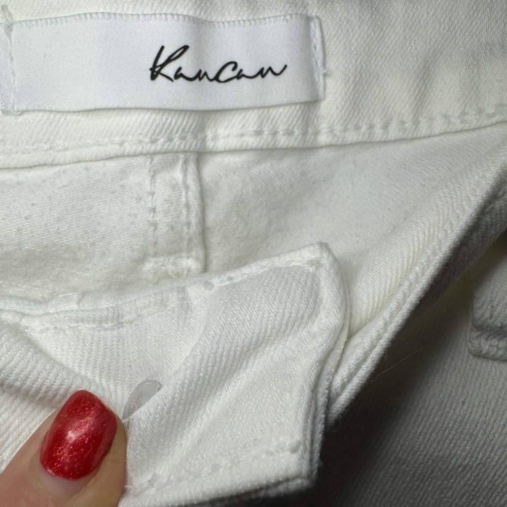 KanCan White Denim Jeans High Rise Skinny Ankle Fly Button NWT - Picture 6 of 12